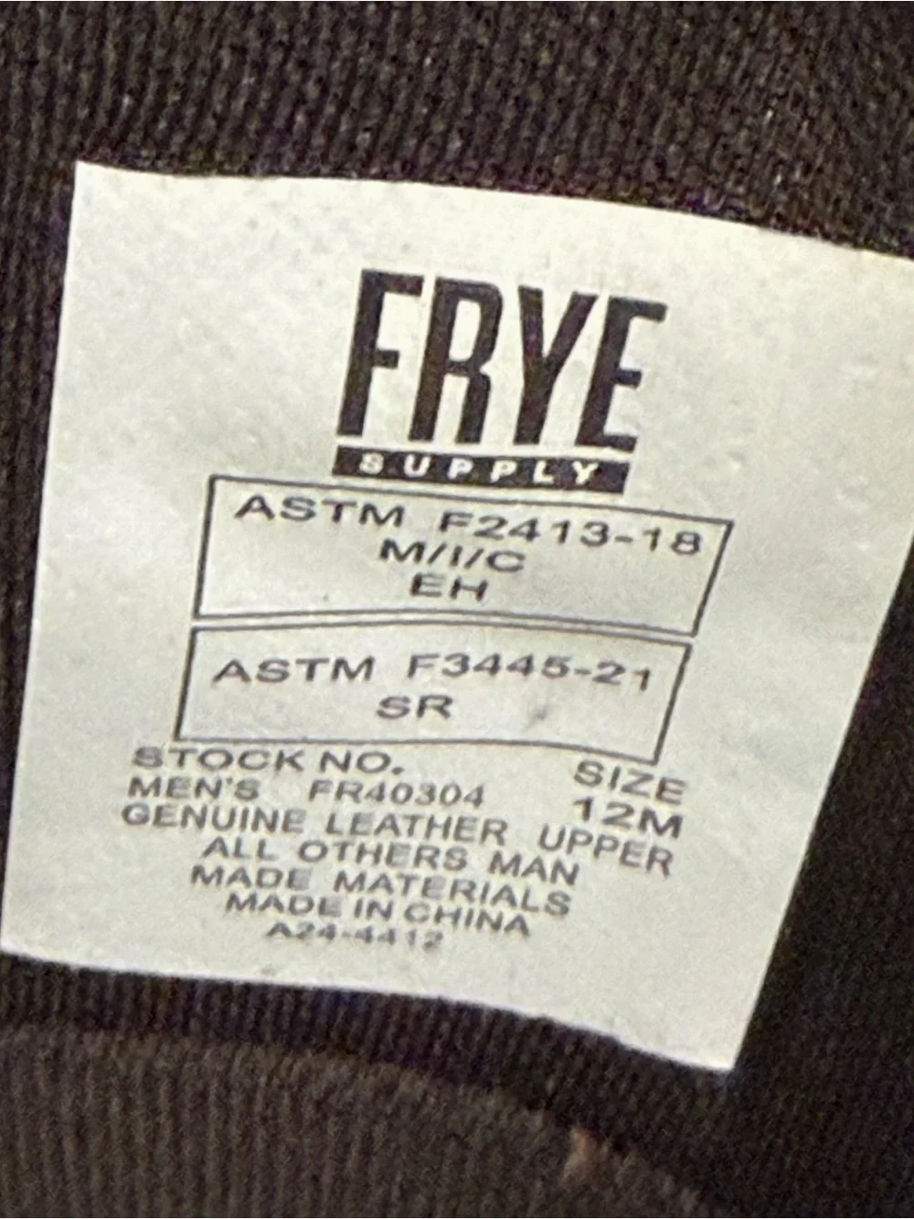 Frye sturdy leather